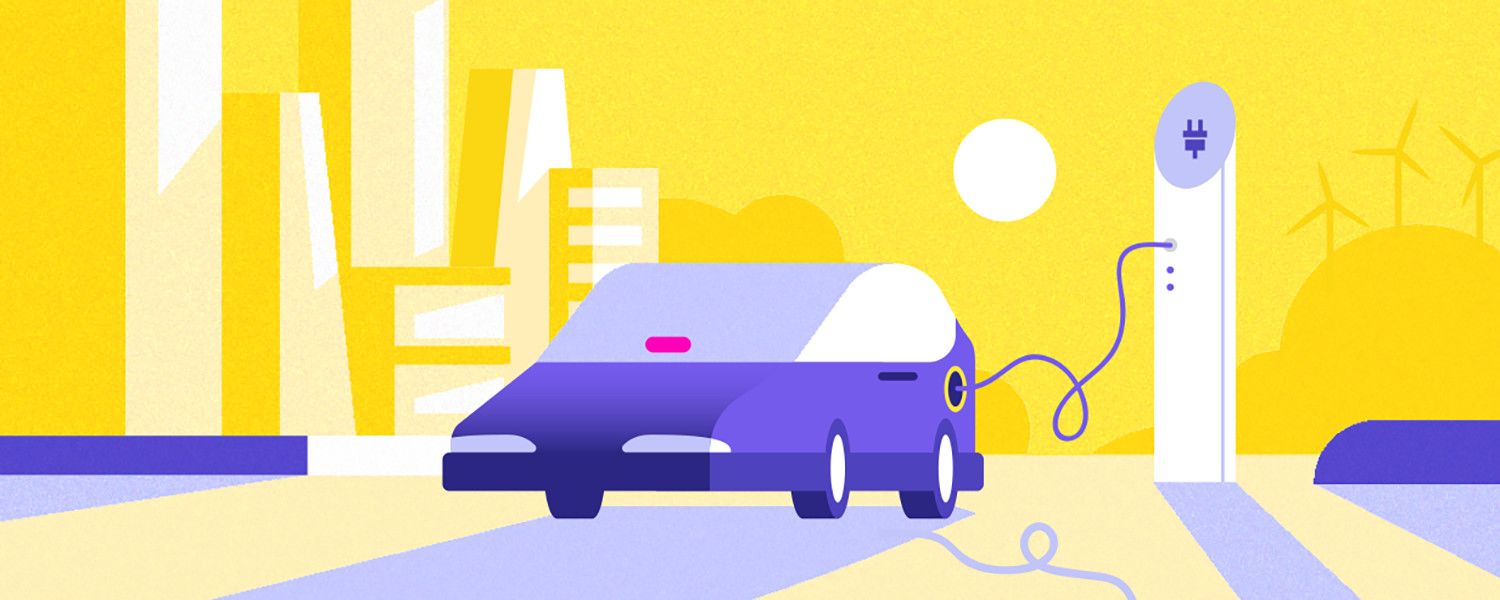 Visual of electric vehicle charging