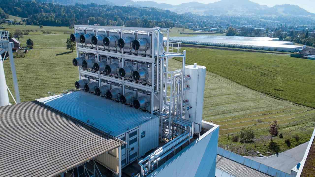 The Climeworks carbon sucking plant in Switzerland (ScienceMag.org)
